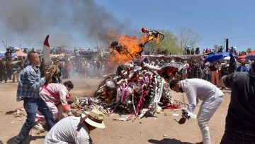 Realizan ritual de quema de máscaras en ramadas de la etnia Yaqui (1)